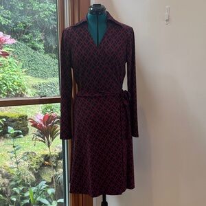Brooks Brother’s Navy and Red Wrap Dress